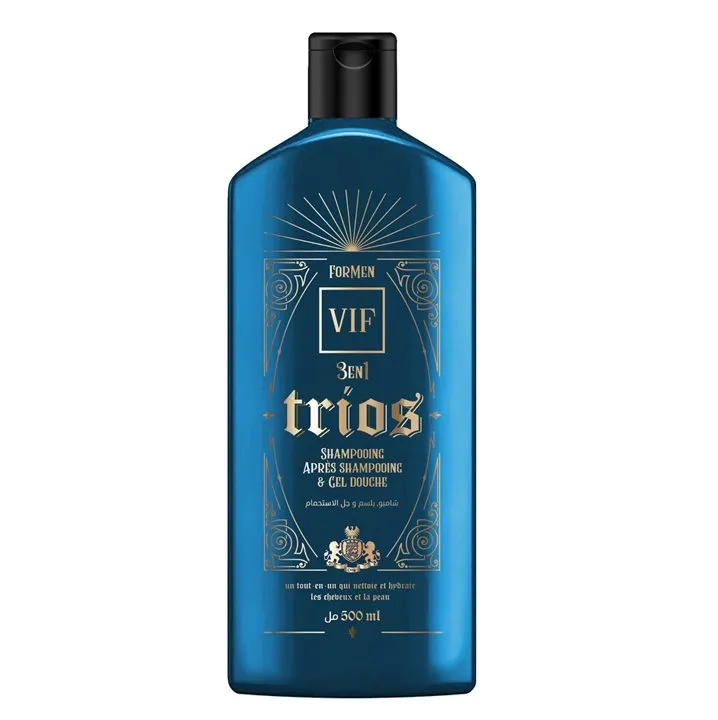 TRIOS 3en1 shampoing, après shampoing et gel douche 500ml