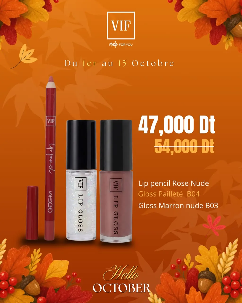 Pack Lip Pencil Rose Nude - Gloss Pailleté B04 - Gloss Marron Nude B03 — Shop Melk